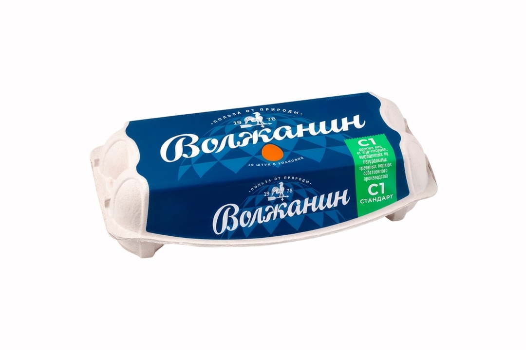 

Яйцо Волжанин куриное С1 10 шт 500 г