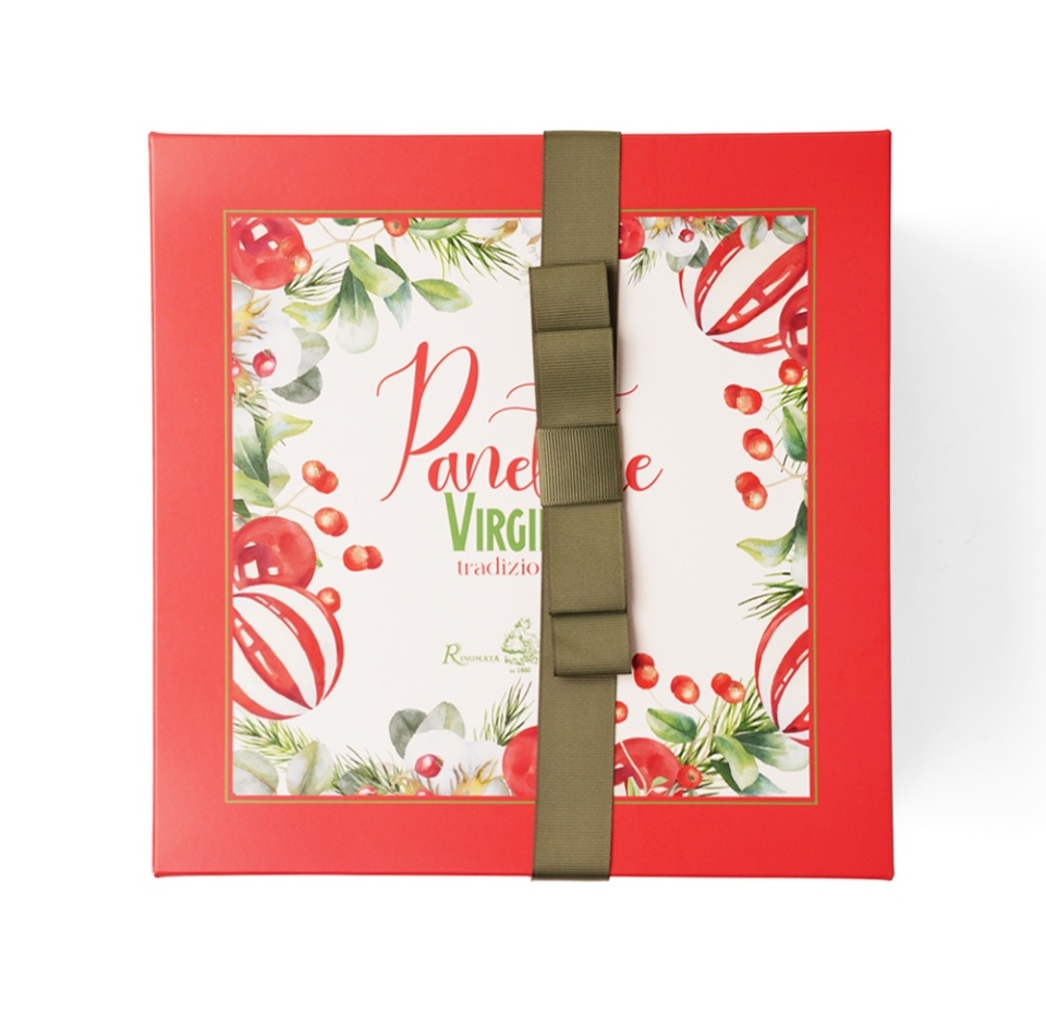 

Кулич Virginia Amaretti Panettone классический с изюмом и цукатами в подарочной упаковке 750 г, Италия