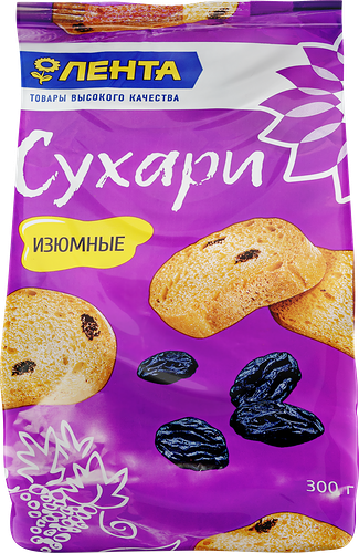 Сухари Лента Изюмные 300 г