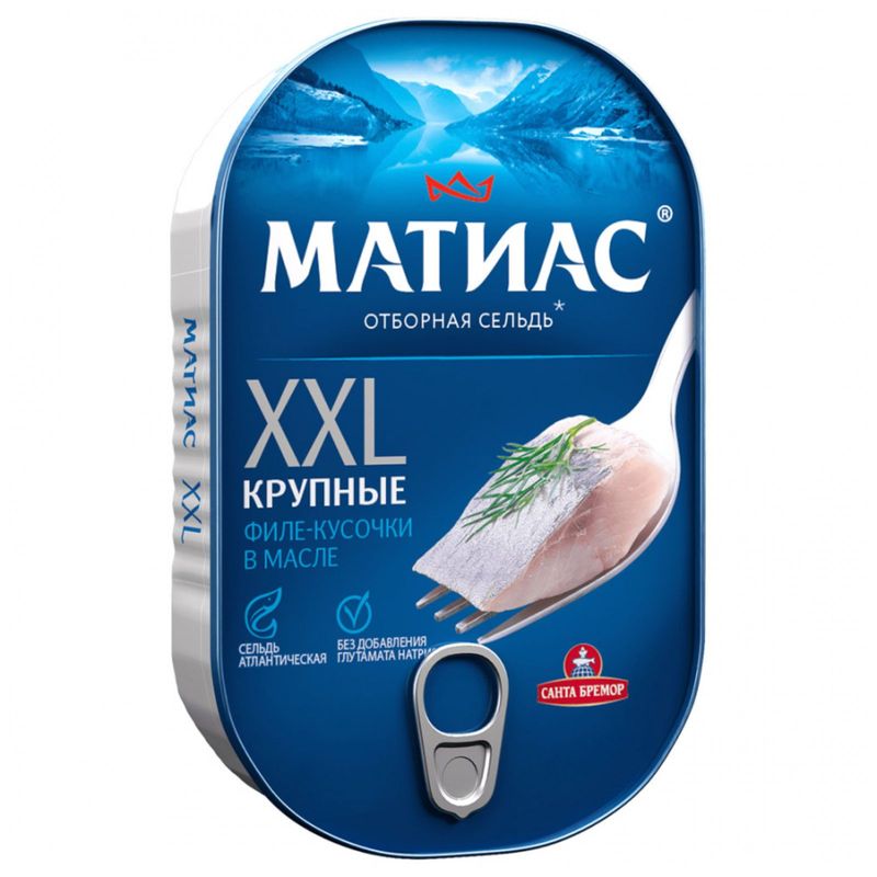 

Сельдь Матиас XXL Отборный филе-кусочки 200 г