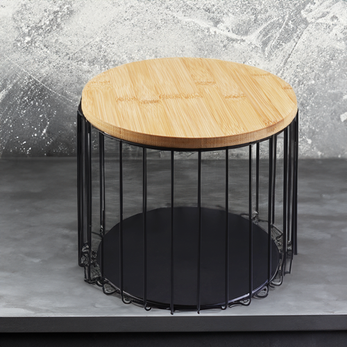 

Корзина для фруктов Homeclub 23 см металл бамбук