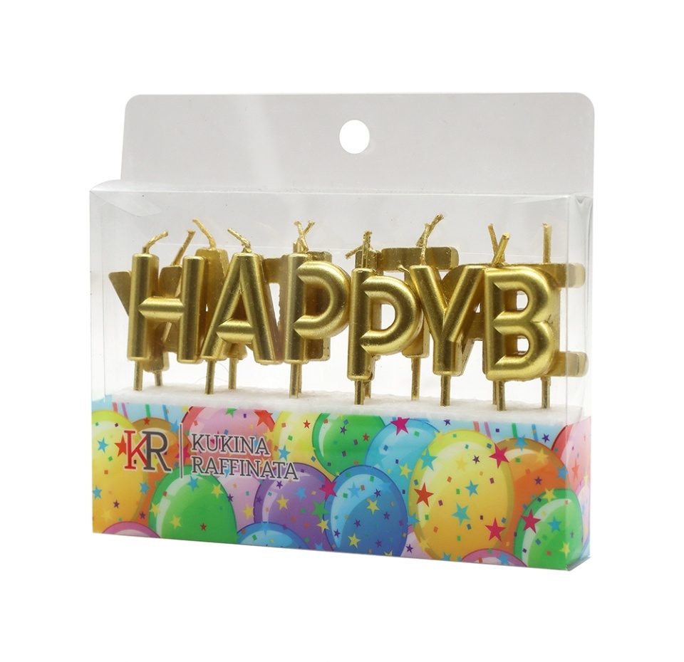 

Свечи для торта KR Нappy Вirthday буквы, цвета в ассортименте