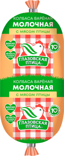 

Колбаса Глазовская птица Молочная с мясом птицы 3с, 350 г