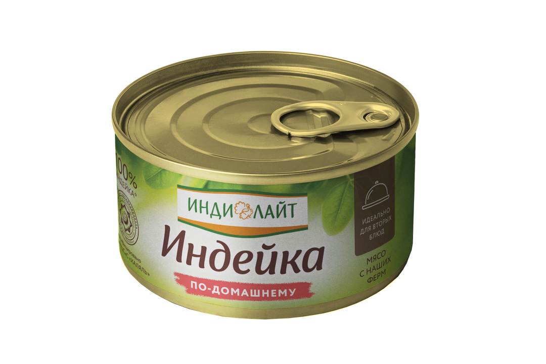 

Индейка Индилайт консервированная по-домашнему 325 г
