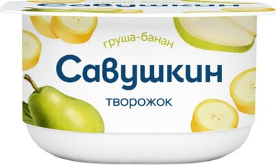 Творожок Савушкин Груша и банан 3.5% 120 г