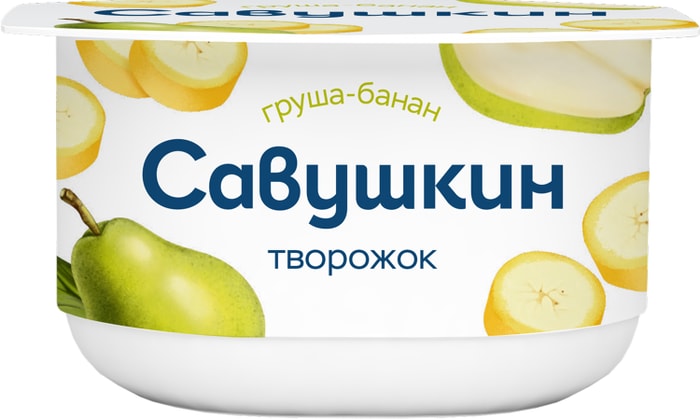 

Паста творожная Савушкин груша-банан 3.5% бзмж 120 г