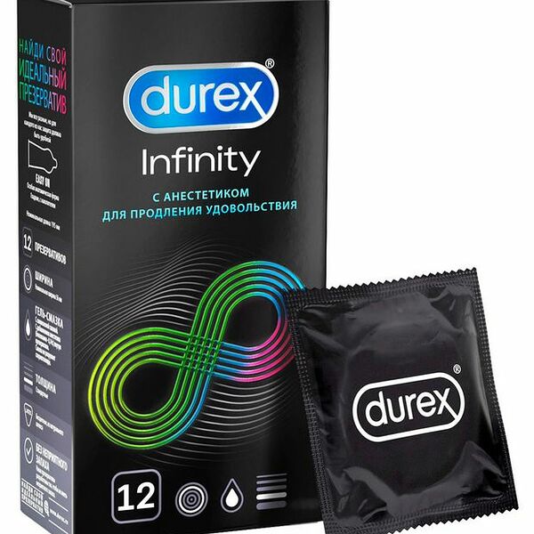 Презервативы Durex Infinity с анестетиком 12 шт