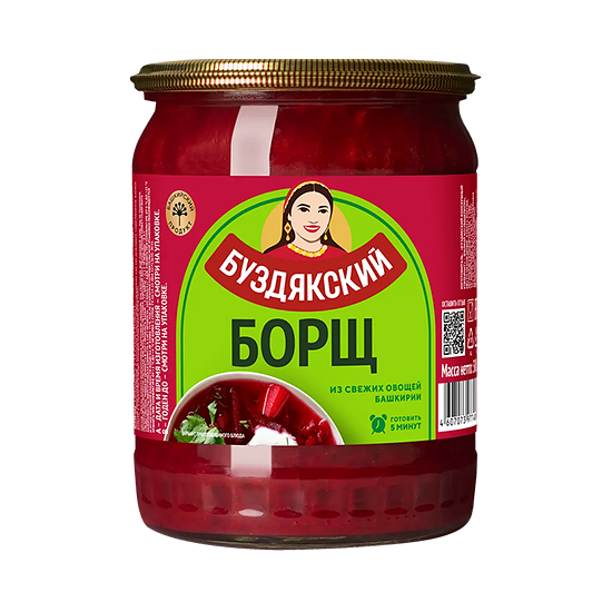 Борщ консервированный Буздякский из свежей капусты с зеленью 500 г