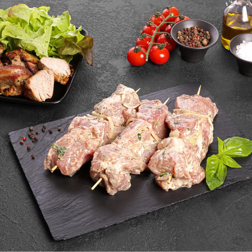 

Шашлык из свиного окорока Лента Fresh Деликатесный в майонезе охлажденный вес