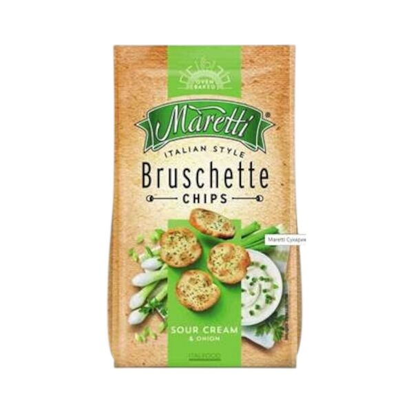 Брускетти Хлебные Маретти Сметана-лук 70г