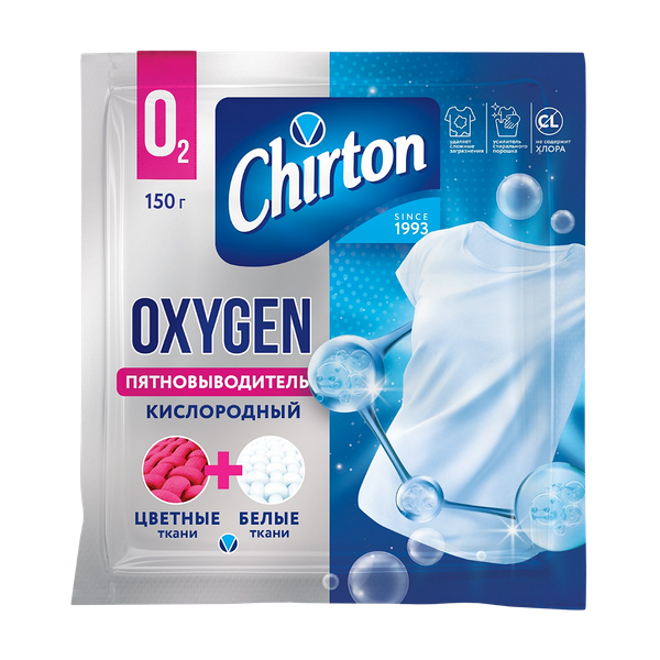 Пятновыводитель Chirton oxygen кислородный отбеливатель 150 г