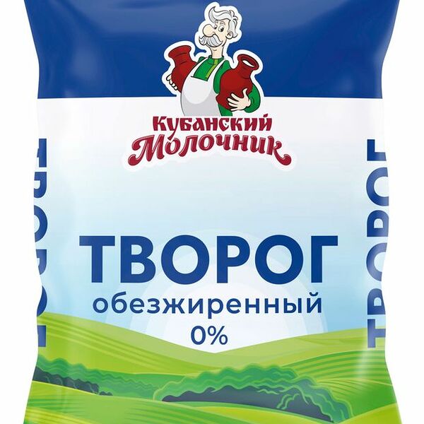 Творог Кубанский Молочник Уманский обезжиренный 0%