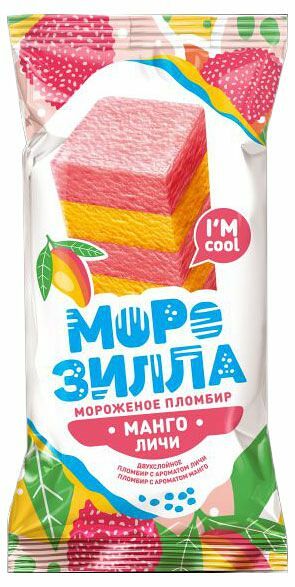 Мороженое Морозилла Эскимо манго-личи 2 слоя