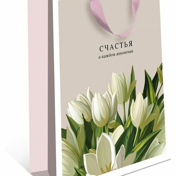 Пакет подарочный с принтом 14,5х11,5х6,5 см, в ассортименте