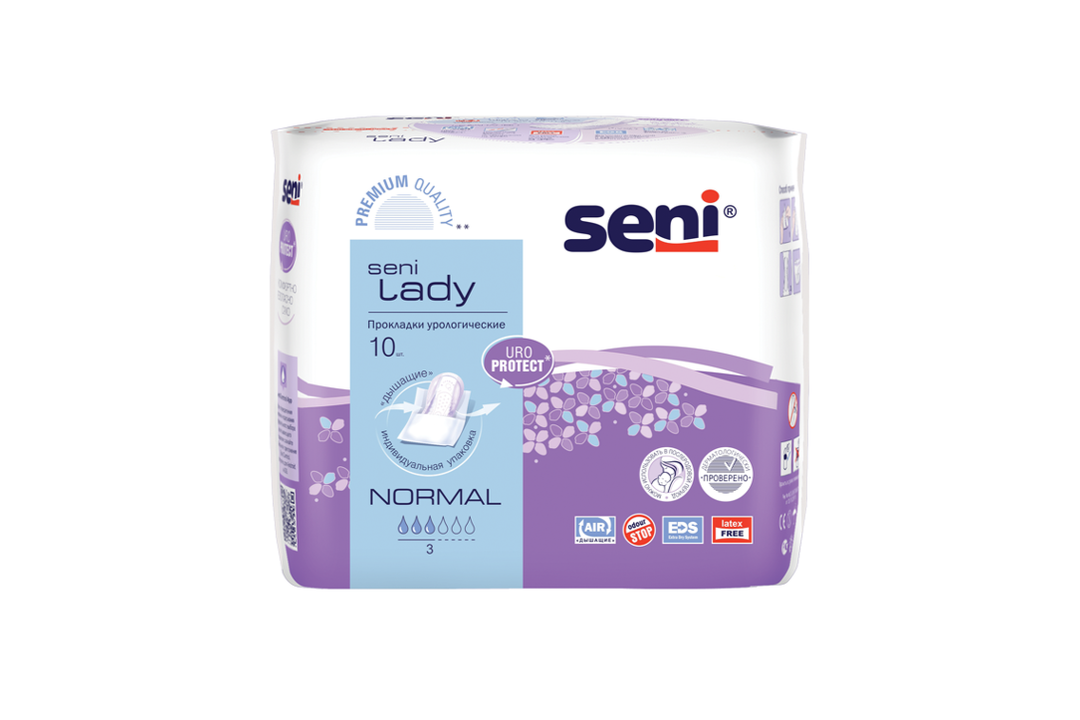 

Прокладки Seni Lady Normal урологические 10 шт