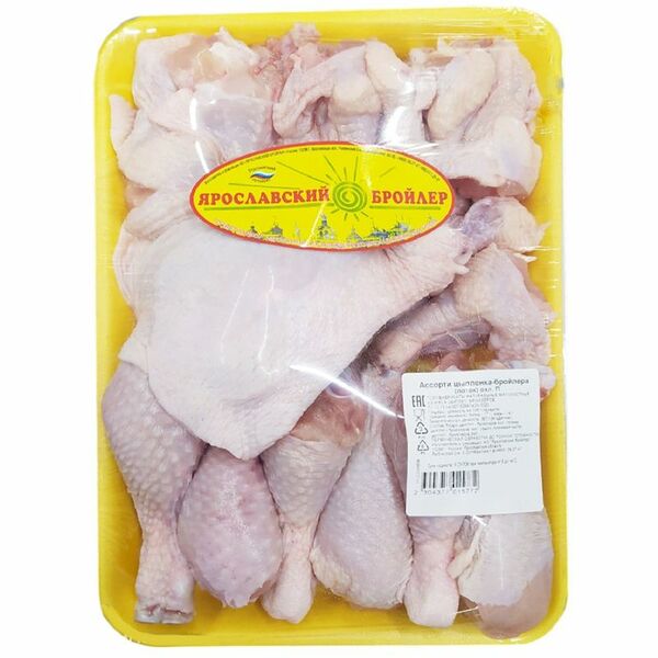 Ассорти цыплёнка-бройлера охлаждённое Ярославский Бройлер вес