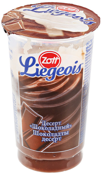 

Десерт шоколадный Zott Liegeois со сливочным муссом 2.5% 175 г