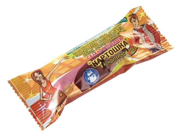 

Сырок глазированный Снеговичок Картошка с какао и печеньем 20% 38 г