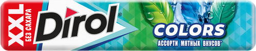 

Жевательная резинка Dirol Colors XXL Мятное ассорти без сахара 19 г
