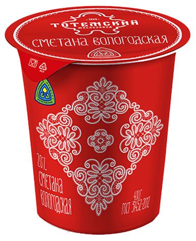 

Сметана Тотемский маслозавод 20% 400 г