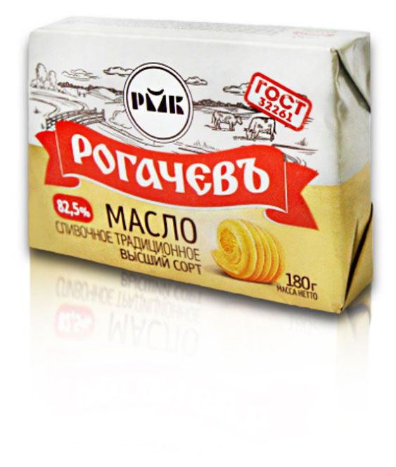 

Масло сливочное Рогачев традиционное 82.5% 180 г