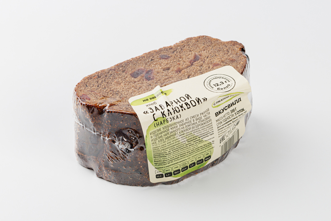 

Хлеб "Заварной с клюквой", нарезка