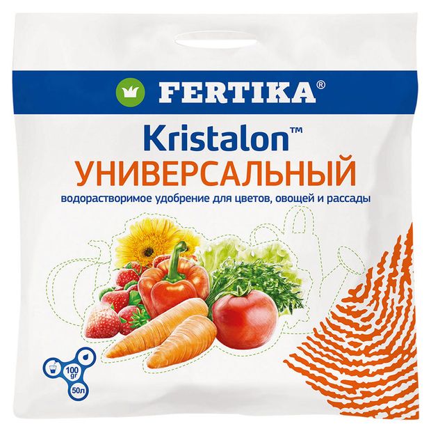 

Удобрение Fertika водорастворимое Кристалон универсальный 100 г