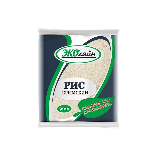 Крупа Рис круглый Крымский ЭКОлайн 900г