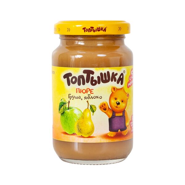 Пюре фруктовое Топтышка из груш и яблок с 5мес 190г ДП