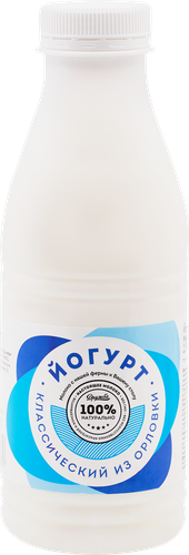 

Йогурт Молоко из Орловки Классический 2.5%, без змж 500 г