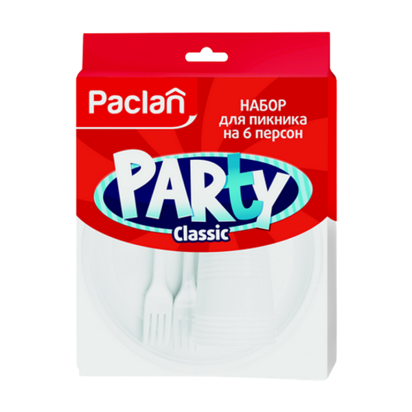 Набор Paclan Party для пикника пластиковый на 6 персон