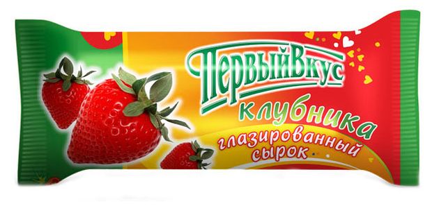 

Сырок глазированный Первый вкус с клубникой 18% 40 г