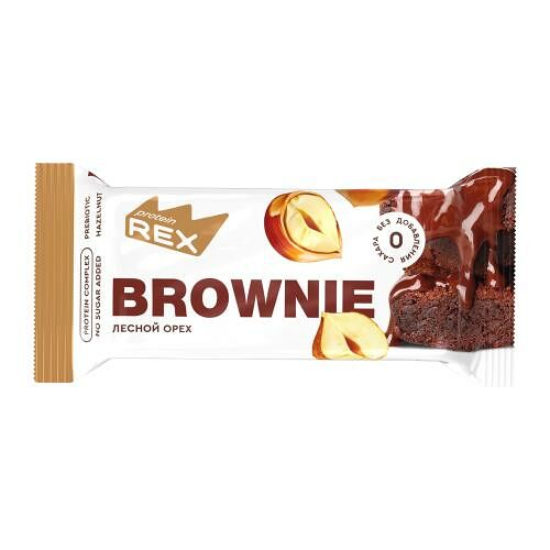 Пирожное ProteinRex протеиновое брауни лесной орех 50 г