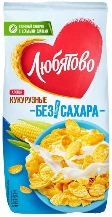 

Хлопья кукурузные Любятово Легкие 270 г