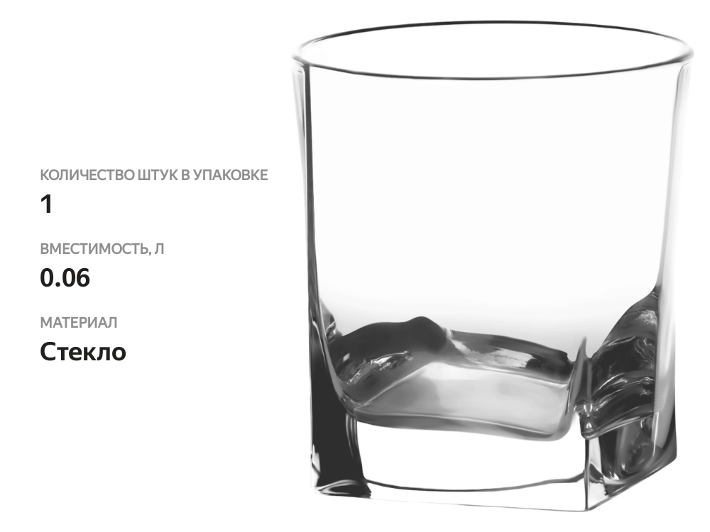 

Стопка PASABAHCE Baltic стекло 60мл