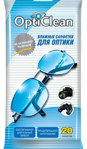 Влажные салфетки OptiClean для оптики 20 шт