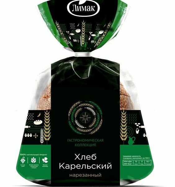 Хлеб Лимак Карельский пшенично-ржаной нарезка, 255г