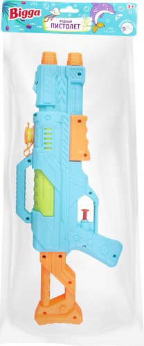 

Водный пистолет Bigga двойной выстрел 32 см арт. KB040220 цвет в ассортименте