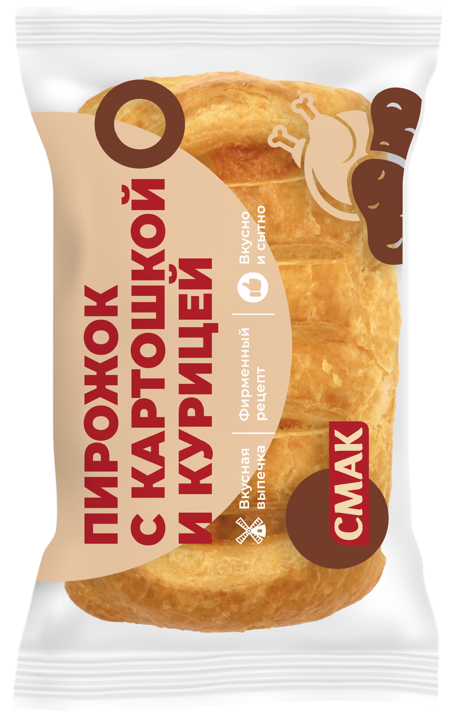 

Пирожок Смак с картошкой и курицей 90 г