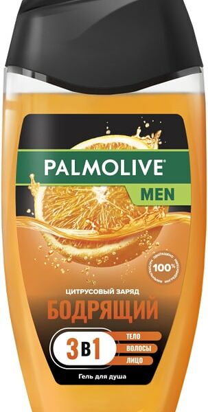 Гель для душа Palmolive Men Бодрящий Цитрусовый Заряд 2 в 1 для тела и волос 250мл