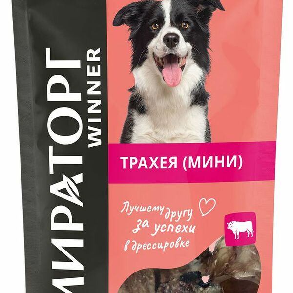 Лакомство для собак Мираторг Winner трахея (мини) говяжья, 50 г