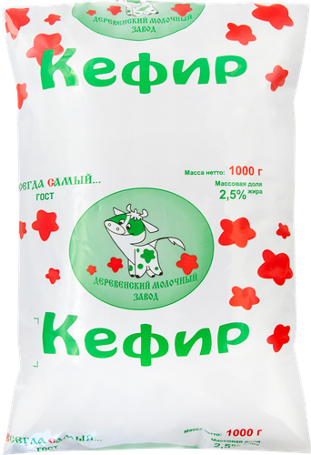 

Кефир Деревенский молочный завод 2.5%, 1 кг
