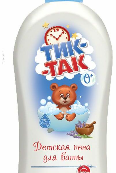 Пена для ванны Тик-так детская с лавандой 0+ 350 мл