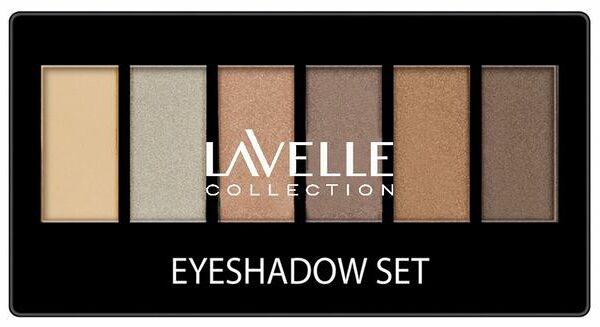 Палетка теней для век Lavelle 6 цветов 01 Золотисто-бежевый
