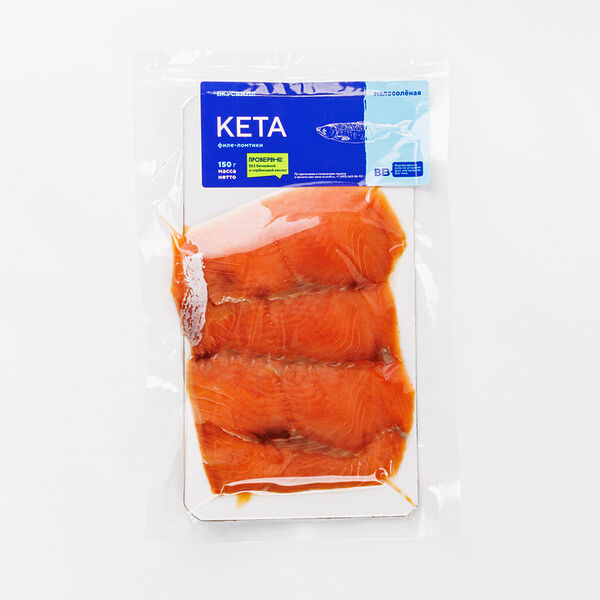 Кета малосоленая филе-ломтики 150 г