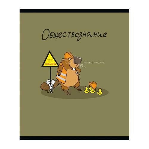 Тетрадь ПЗБМ Бобр Обществознание предметная 40 л клетка