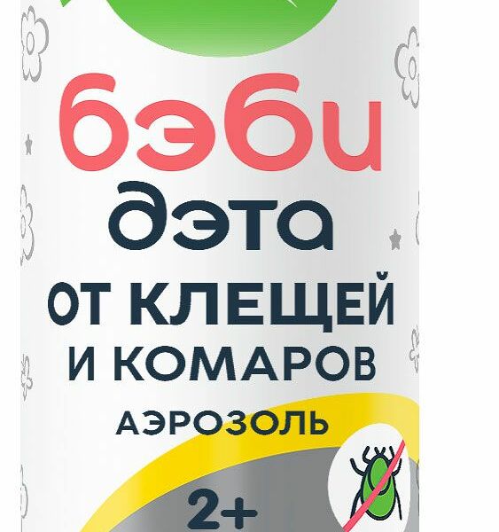 Аэрозоль Бэби Дэта от клещей и комаров с 2 лет 100 мл