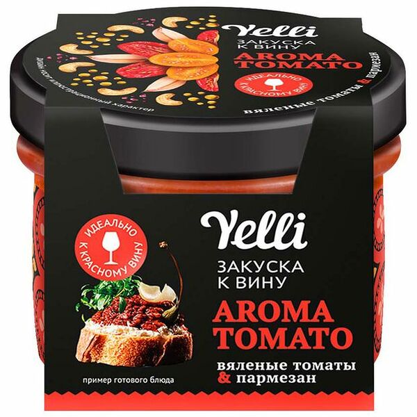 Закуска к вину Yelli Aroma Tomato Вяленые томаты, Пармезан, 100г