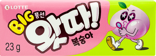 

Жевательная резинка Lotte Whatta Big Bubble Gum персик 23 г