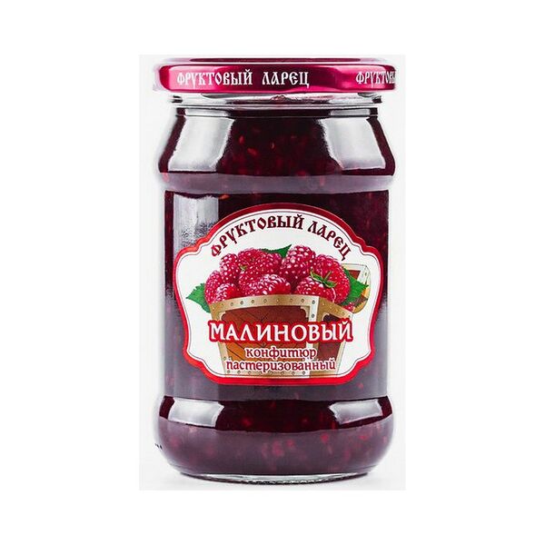Конфитюр малиновый ФРУКТОВЫЙ ЛАРЕЦ тв/б вес 350г